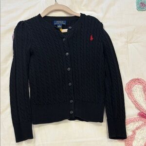 Polo by Ralph Lauren Kids Black Cable Knit Sweater
